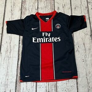 Boys Kids Paris Saint-Germain F.C Futbol Nike Dri-Fit Sports Jersey